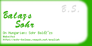 balazs sohr business card